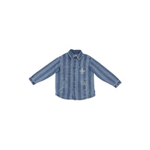 [KIDS UNISEX] 데님 스트라이프 셔츠