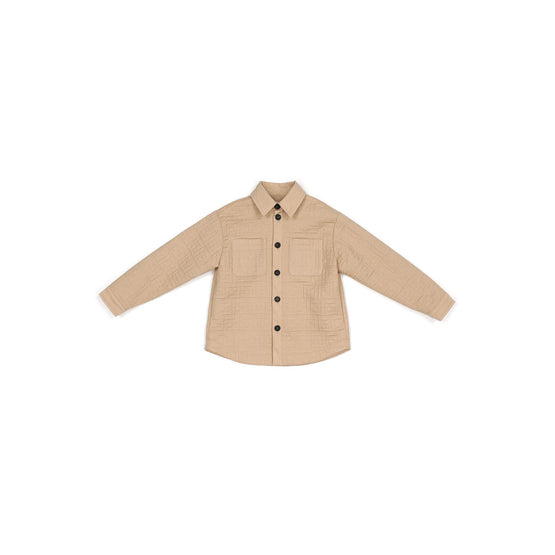 [KIDS UNISEX] 베이지 FF 모노그램 퀼티드 자켓