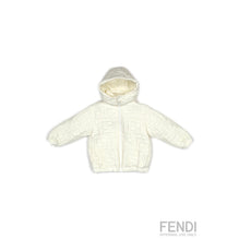 [KIDS UNISEX] 화이트 FF 엠보싱 패턴 패딩