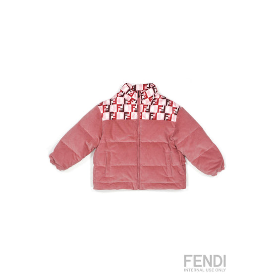 [KIDS UNISEX] 핑크 FF 모노그램 패턴 다운