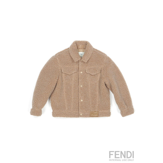 [KIDS UNISEX] 카멜 퍼 자켓