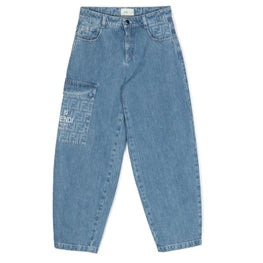 [KIDS UNISEX] 블루 로고 포켓 데님 팬츠