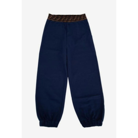 [KIDS UNISEX] 네이비 FF 모노그램 밴드 스웻팬츠