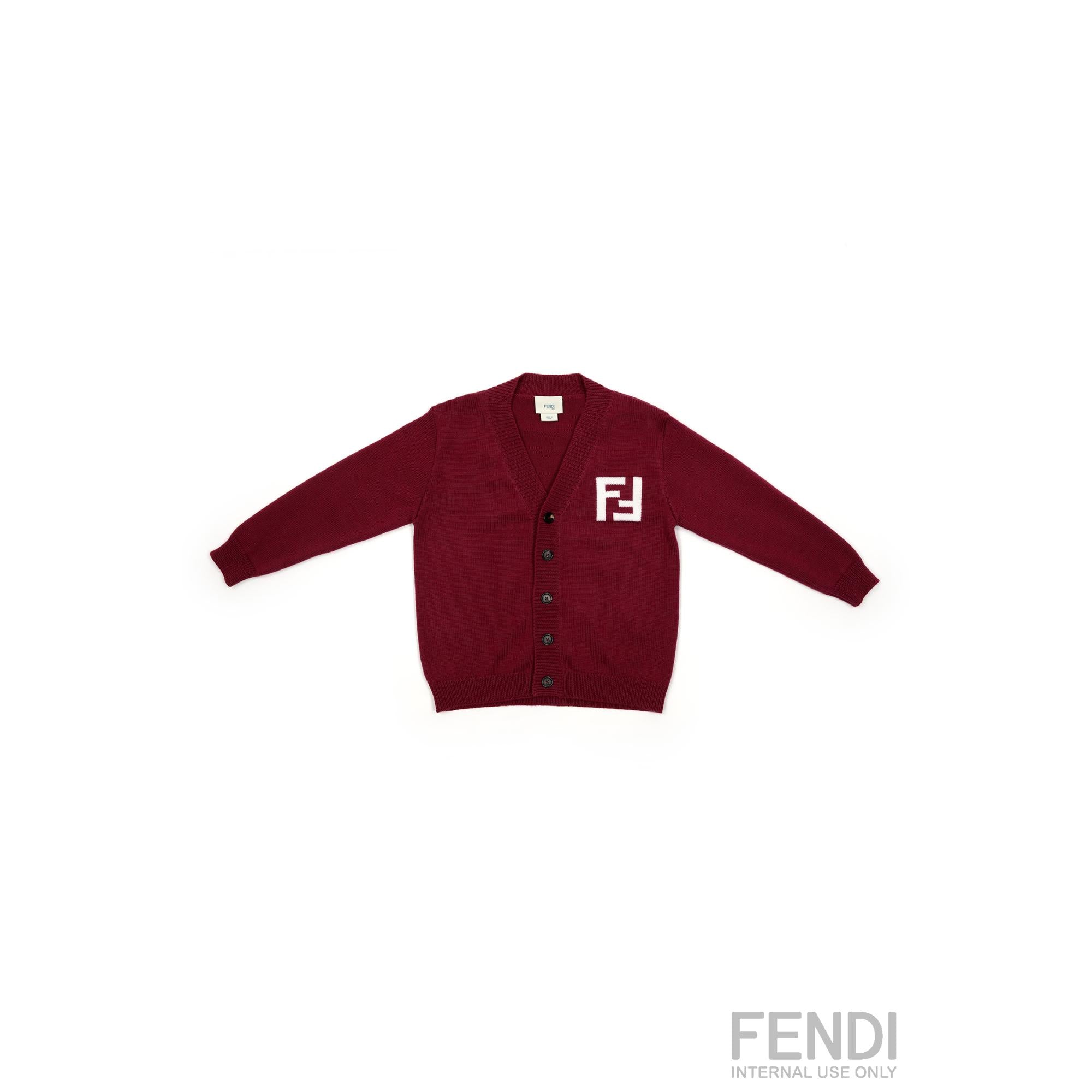 [KIDS UNISEX] 버건디 울 가디건