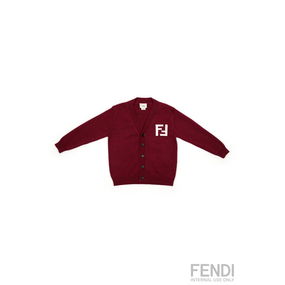 [KIDS UNISEX] 버건디 울 가디건