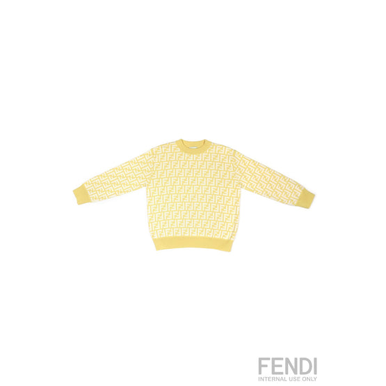 [KIDS UNISEX] 옐로우 FF 로고 니트