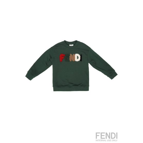[KIDS UNISEX] 그린 로고 디테일 니트
