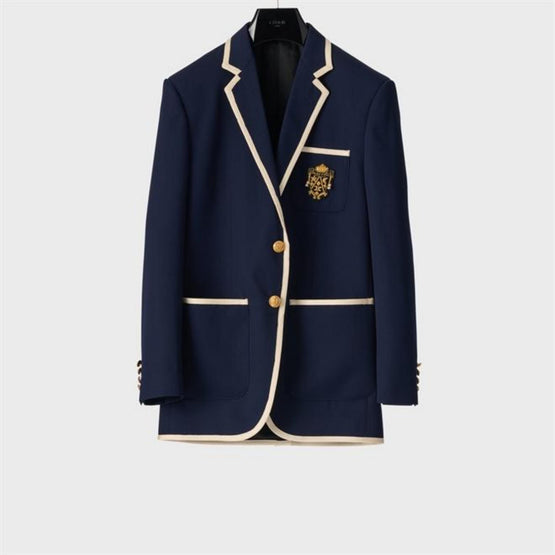RV0LP092D.33NK - VESTE CLASSIQUE TRESSEE BLASON
