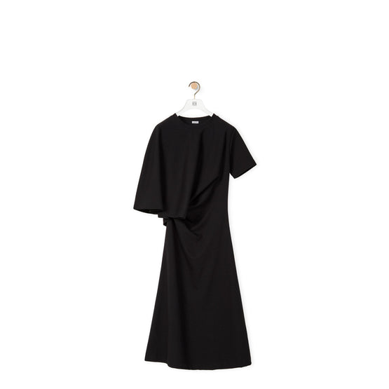 ASYMMETRIC DRAPED DRESS