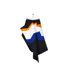 JACQUARD ASYMMETRIC MIDI SKIRT