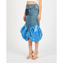SATIN PANEL SKIRT