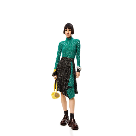 SEQUIN KNIT SKIRT