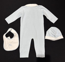 [NB UNISEX] 블루 베이비 배색 우주복 세트