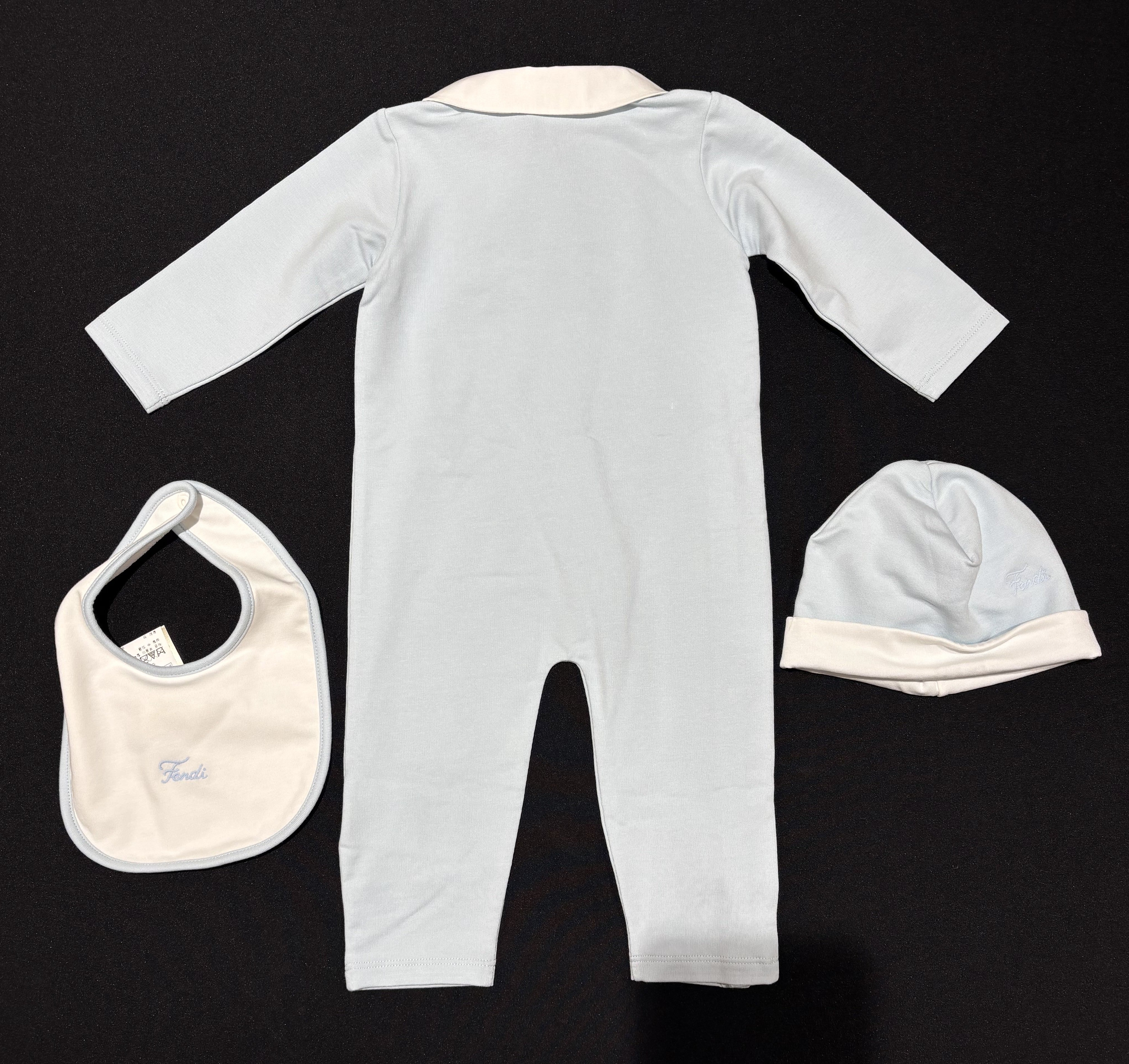 [NB UNISEX] 블루 베이비 배색 우주복 세트