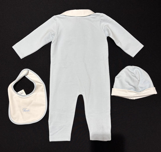 [NB UNISEX] 블루 베이비 배색 우주복 세트