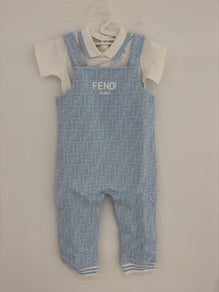 [NB UNISEX] 블루 FF 모노그램 레이어드 우주복