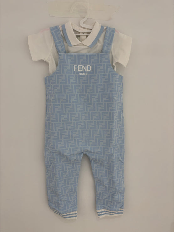 [NB UNISEX] 블루 FF 모노그램 레이어드 우주복