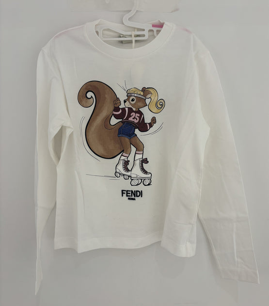 [KIDS GIRL] 화이트 일러스트 포인트 티셔츠