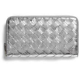 ZIP AROUND WALLET - SILVER-SILVER