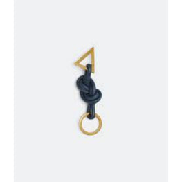 DOUBLE KNOT KEY  RING - DEEP BLUE-GOLD