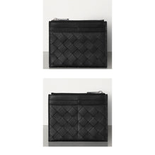 ZIPPED CARD CASE - BLACK-SILVER.