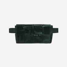 MINI BELTBAG PAPER CALF - INKWELL-SILVER