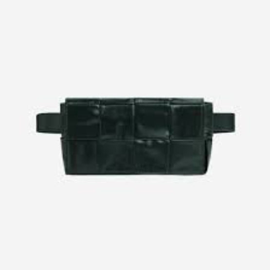 MINI BELTBAG PAPER CALF - INKWELL-SILVER
