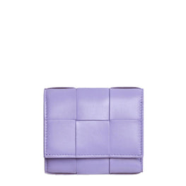 SMALL TRI-FOLD ZIP WALLET - WISTERIA-GOLD