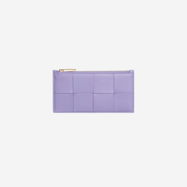 LONG ZIPPED CARD CASE - WISTERIA-GOLD