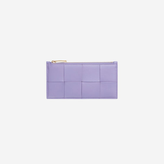 LONG ZIPPED CARD CASE - WISTERIA-GOLD