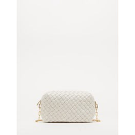 PADDED INTRECCIO CAMERA BAG - CHALK-GOLD