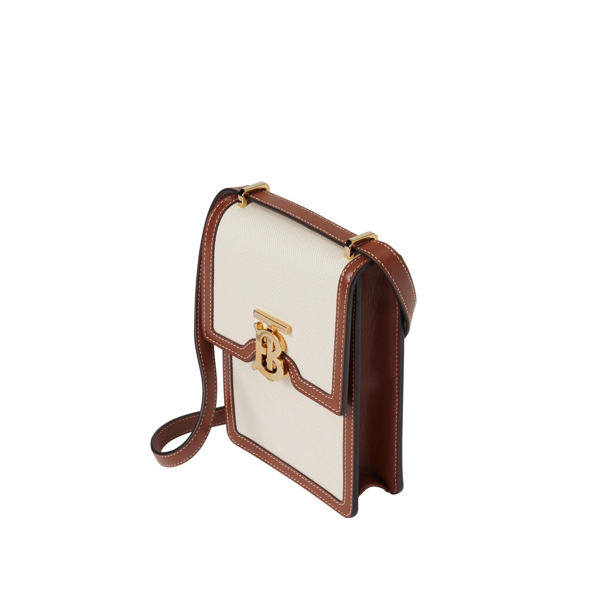 코튼 캔버스 레더 로빈 백