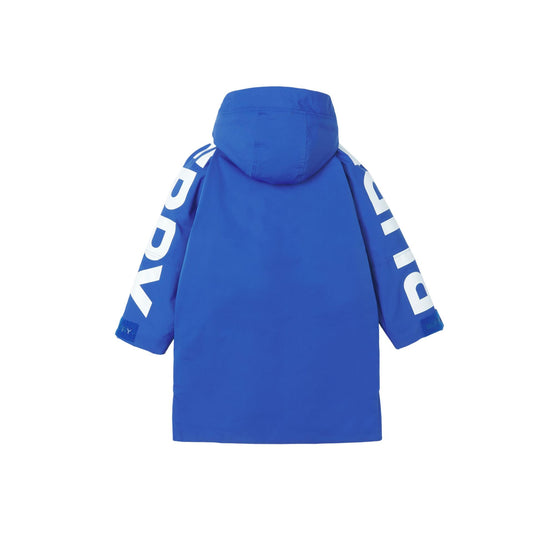 플리스 라이닝 로고 프린트 오버사이즈 코트