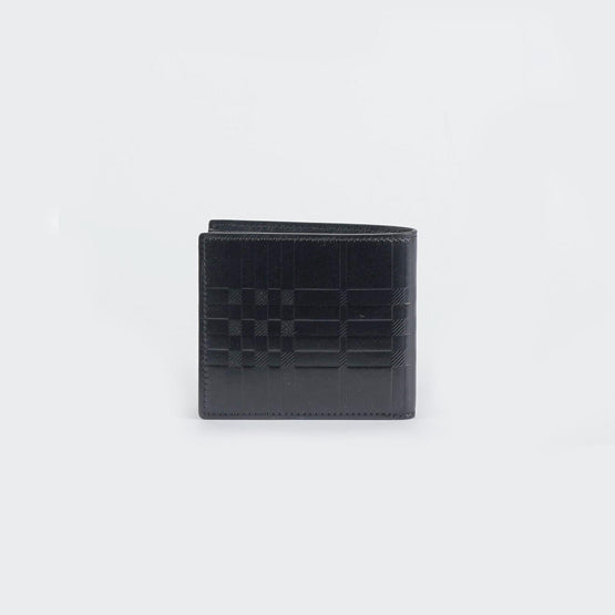 엠보싱 체크 레더 반지갑