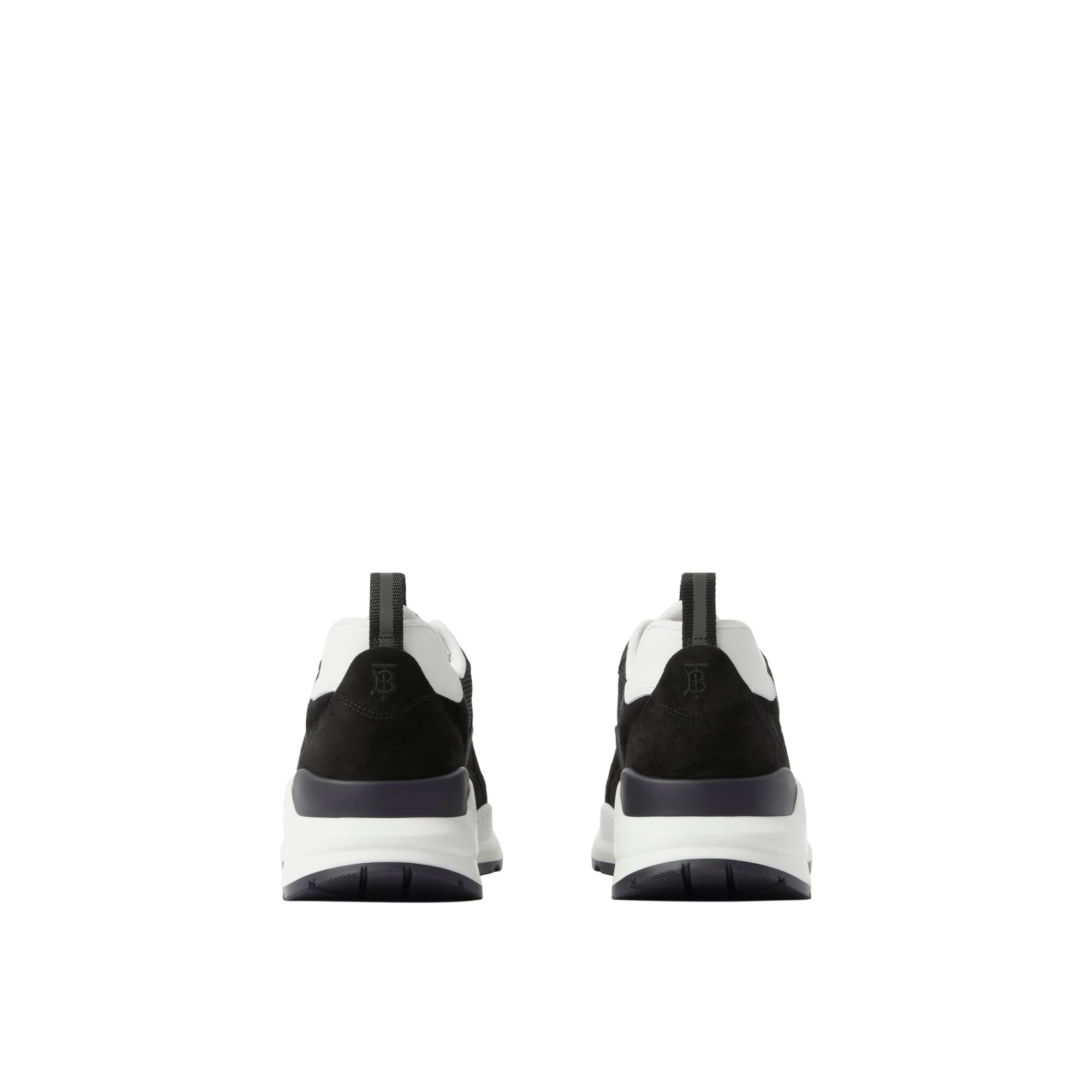 레더 스웨이드 메시 스니커즈